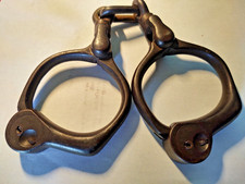 Stunning Ex. Condition Antique Bean-Cobb Handcuffs Pat. May 2 1899 No Key picture