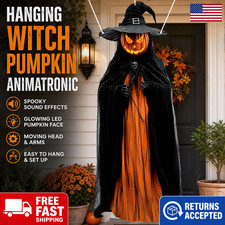 Halloween Horror Pumpkin Man Backdrop Cloth Evil Scary Party Decor Indoor Outdoo picture