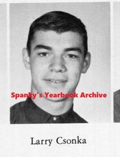 1960s LARRY CSONKA High School Yearbook ~ Dolphins Super Bowl MVP ~ 5x Pro Bowl+ picture