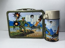 Vintage 1967 GI Joe Metal Lunch Box Lunchbox Thermos US Army picture