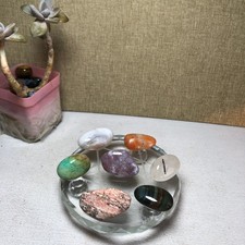 Natural various semi-precious stone Crystal Seven Star Array tumbled 306g A2818 picture