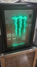 Monster Energy Drink Commercial Mini Fridge IDW G-Style1 Neon Green Light-Up picture