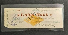 Antique 1900 Union Bank (Suor & Suor) Buffalo New York $5.58 Check - d4071unx picture