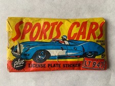 1961 TOPPS SPORTS CARS 5c Sealed Original Pack Never opened Damaged picture