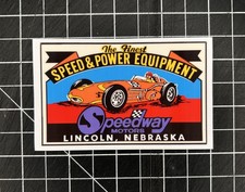 Speedway Motors Lincoln Nebraska Vintage Style Racing Decal Sticker Hot Rod picture