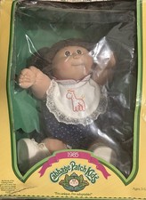 VINTAGE 1985 Cabbage Patch Kids Doll NIB Coleco Giraffe Bib COMPLETE Blank Paper picture