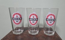 3 Beck's German Beer Pint Glasses  picture