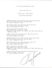 9 x 10 Typed Song Lyrics Signed Autograph - Sonny James (b) picture