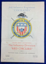 WWII 3rd Infantry Regiment Football Program 1945 Germany Old Guard Cockades picture