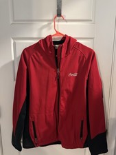 Port Authority Coca Cola Full Zip Performance Hooded Jacket Embroidered Logo L picture