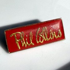 Vintage 1981 PHIL COLLINS enamel pin cloisonne badge Face Value button Genesis picture