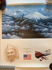 Doolittle B25 Over Mount Fujiyama With Gen Doolittle Signature picture