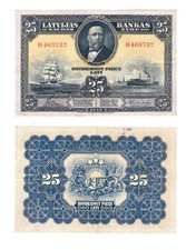 u Reproduction Note Latvia 25 lats 1928 Pick #18a    284 picture