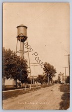 K68/ Libertyville Illinois RPPC Postcard c1910 Cook Avenue Water Tower 179 picture
