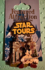 Disney 2008 Featured Attraction Star Tours Mickey Mouse Dangle Pin LE 3000 Pin picture
