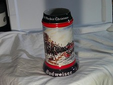Vintage Budweiser Ceramic Clydesdale Christmas Mug picture