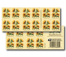 USPS SUNFLOWERS BOOKLET OF 20 FIRST CLASS LETTER STAMPS picture