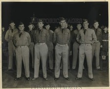 1942 Press Photo U.S Military Officers and Commanders during an Intensive Drill picture