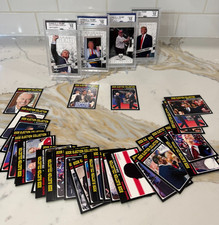 Lot: 4 TRUMP Cards 2024 Leaf/Assassination Graded 10 + 2008 Election Obama (35) picture