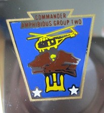 Vintage 1978 Zippo - COMMANDER AMPHIBIOUS GROUP TWO - Mint in Box picture