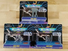 ​Vintage Galoob Micro Machines Star Wars Lot of 3 AT-AT X-Wing TIE Fighter  picture