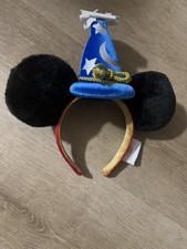2025 Disney Parks Sorcerer Mickey Fantasia Hat Ears Headband New Authentic USA picture