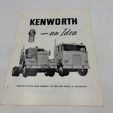 1963 Kenworth An Idea Truck History Sales Brochure Conventional Cabover K-1048 picture