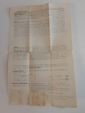 Antique March 23rd 1869 Warrenty Deed Walworth County State Of Wisconsin picture