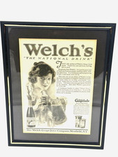 Welch’s “The National Drink” Grape Juice Print Ad 1910-1919 B/W, BIN #57 picture