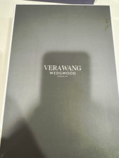 Vera Wang Wedgwood Vera Bande Clear Glass Champagne Flutes Set of 2 picture