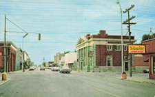 Fort Frances Ontario Canada Main Street Souvenir Store Bank Vtg Postcard 18A picture