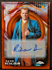 2026 TOPPS CHROME STAR WARS /25 AUTO DAVID SCULDUN ORANGE REFRACTOR #18 NM picture