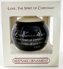 Hallmark Keepsake Glass Ornament 1984 “Love … The Spirit Of Christmas” picture