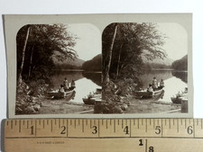 Native American Indians Stereoview Echo Lake NH J.P.L. Brown c1870s picture