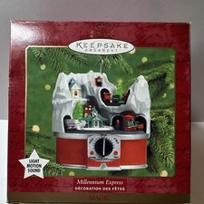 Hallmark Keepsake Millennium Express Train Light Motion Sound Ornament 2000 picture