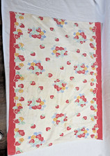 Vintage Strawberry Kitchen Hand Towel Linen  Soft  Light Age picture