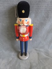 Original Erzgebirge Wooden Nutcracker Palace Guard 16” Handcrafted GDR Vintage picture