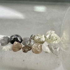 1.85 Carat Group of Colored Cubic Diamond Crystals: South Africa- Rare picture