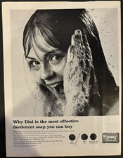 Vtg 1960s Dial Soap AD,  Bathroom Decor picture