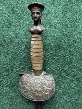 1800s U.S. Militia Officers Sword with pearl grip & Indian princess pommel picture