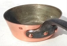 Vintage 6.5inch French Copper Saute Pan Windsor Gaillard Tin Lining 2mm 3lbs picture