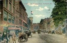 Portland Maine ME Congress Street c1910s Vintage Postcard picture