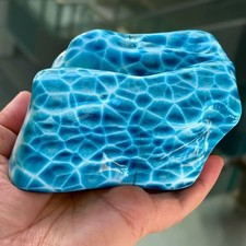1080g Rare Natural Larimar Rough quartz crystal Mineral specimens Reiki Collect picture