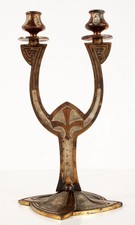 Antique Jugendstil Art Nouveau Double Candlestick Candelabrum Deffner 14” picture