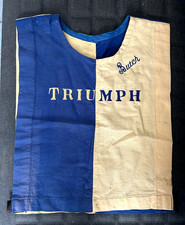 Rare Vintage 1960s Triumph Motorcycle Tabard Race Bib Youth Vest BUTCH #57 picture