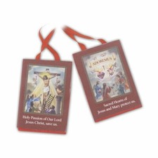 2 inch Red Scapular of the Passion with Instructions -1524 NEW picture