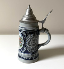 Original King Waidring Tirol Austria Beer Stein 700A Hand Painted Lidded 6.5