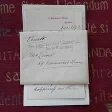 ​Antique 1892-1893 Livock Family Birthday Letters Norwich Ephemera Gage Livock picture