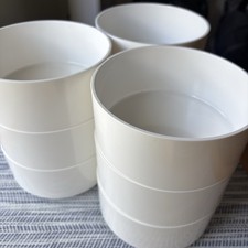 1970s Hellerware MaxBowl (Set of 6) Cereal/Salad White Melamine M Vignelli USA picture