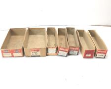 HUGE LOT VINTAGE  AUTO-LITE, CARTER, DELCO REMY EMPTY PARTS BOXES FOR DISPLAY picture